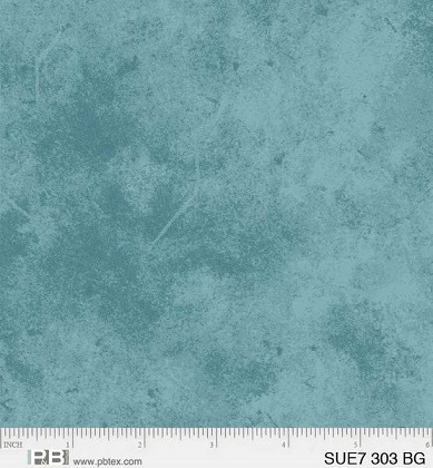 P & B Textiles - Suede 7 - Blender, Blue/Green