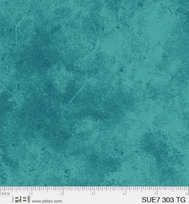 P & B Textiles - Suede 7 - Blender, Teal Green