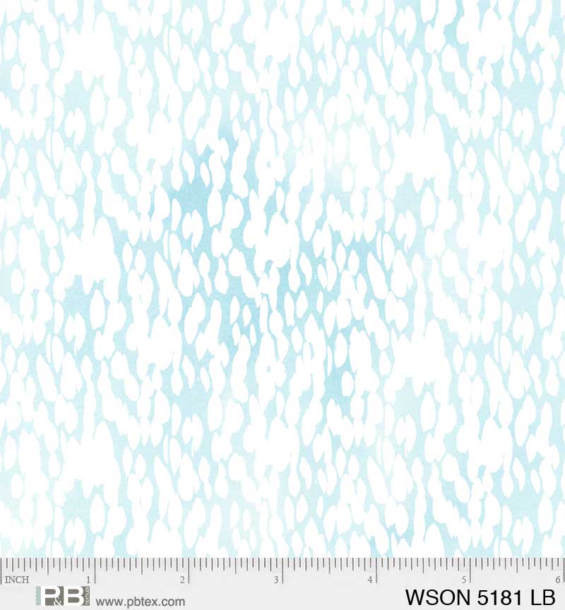 P & B Textiles - Whisper Song - Rain Drops, Light Blue