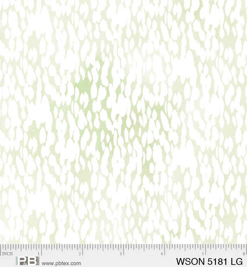 P & B Textiles - Whisper Song - Rain Drops, Light Green