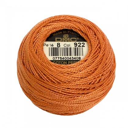 Pearl Cotton Balls - Size 8 Thread - Light Copper