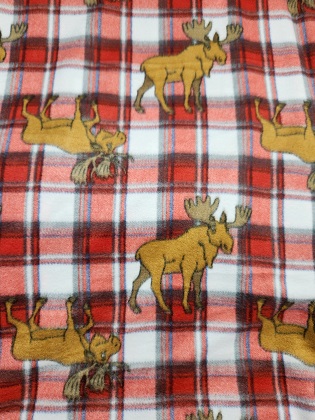 Polar Fleece - 60' Fleece - Elk Plaid, Red