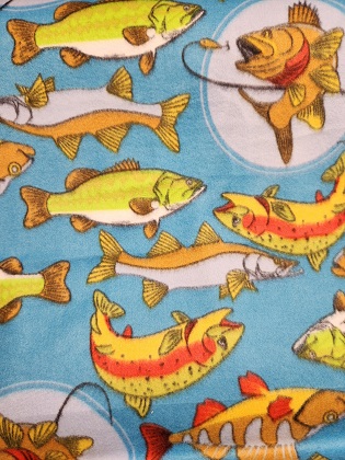 Polar Fleece - 60' Fleece - Fish Tales, Turquoise