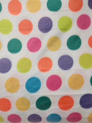 Polar Fleece - 60' Fleece - Fun Dot, White