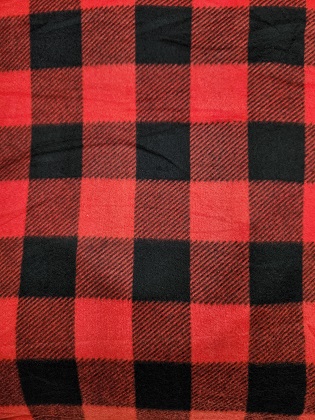 Polar Fleece - 60' Fleece - Kara-Check, Black/Red