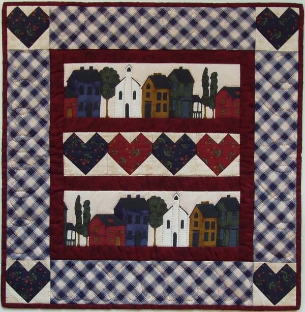 Quilt Wall Hanging Kit - Hearts & Homes  - Size: 21' x 21'