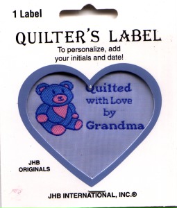 Quilter's Label - Quilted w/Love by Grandma