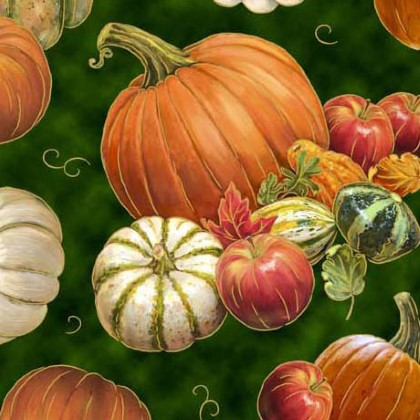 Quilting Treasures - Autumn Forest - Pumpkins & Gourds, Forest