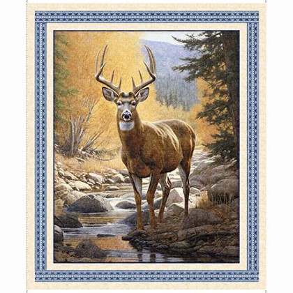 Quilting Treasures - Buck Wild - 36' Deer Panel, Multi