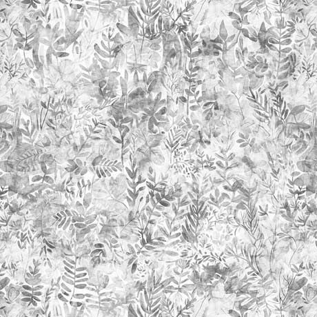 Quilting Treasures - Dinoroars! - Foliage, Gray