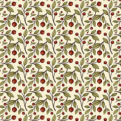 Quilting Treasures - Harvest Greetings - Leaf Berry, Cream