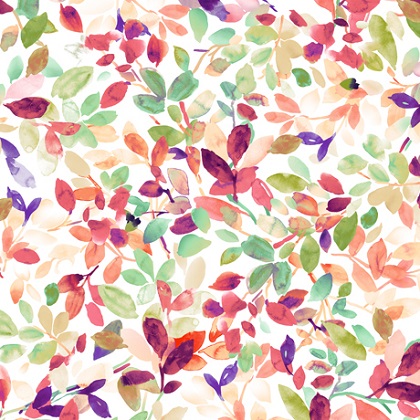 Quilting Treasures - Jacqueline 2 - Packed Leaves, White