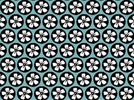 Quilting Treasures - Juno - Flower Circles, Blue