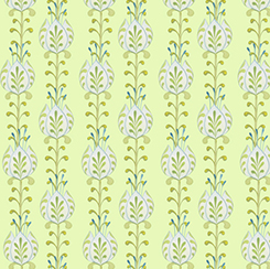 Quilting Treasures - Lydia - Floral Vine, Light Celadon