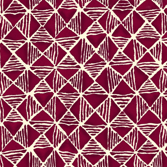 Quilting Treasures - Maya - Diamond Geometric, Garnet