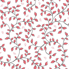 Quilting Treasures - Not Your Garden Variety - Leaf Vine, Salmon