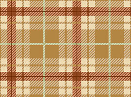 Quilting Treasures - Out of The Den - Plaid, Tan