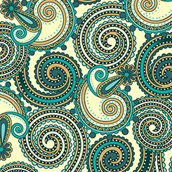 Quilting Treasures - Portofino - Paisley, Cream