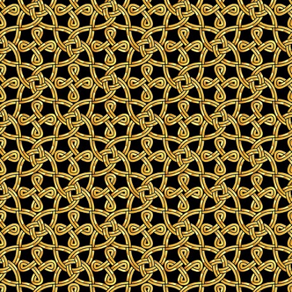 Quilting Treasures - Pot O Gold - Celtic Knot, Gold