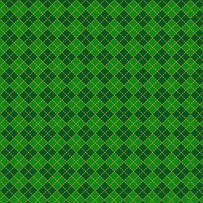 Quilting Treasures - Pot O Gold - Diagonal Check, Green