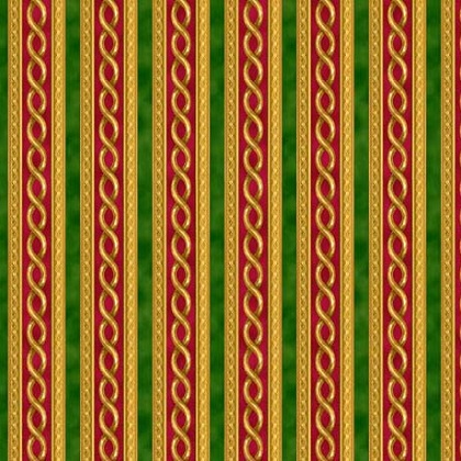 Quilting Treasures - The Newborn King - Stripe, Red/Gold