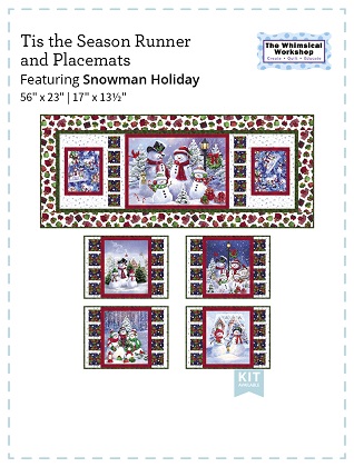 Quilting Treasures Pattern - Tis The Season 56'x23' Runner & Placemats 17'x13.5'