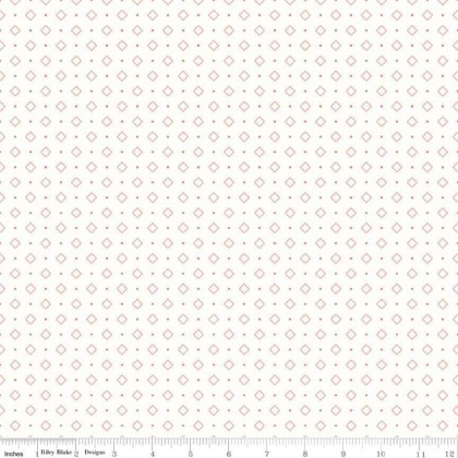 Riley Blake - Bee Backgrounds - Diamond, Coral