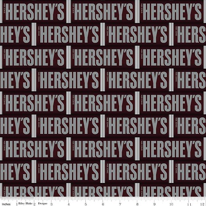 Riley Blake - Celebrate With Hershey - Candy Bar Wrappers, Dark Chocolate