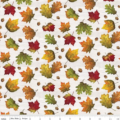 Riley Blake - Monthly Placemats - September Leaves, Off White