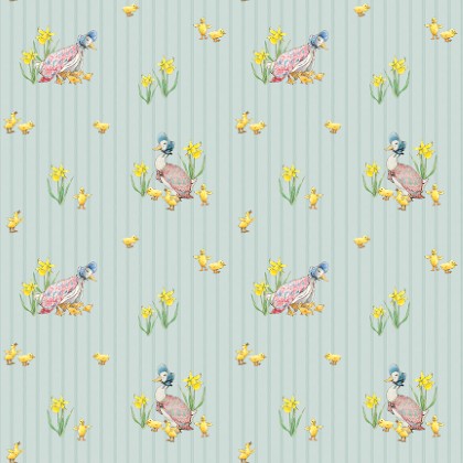 Riley Blake - Peter Rabbit & Friends - Duck Stripe, Blue