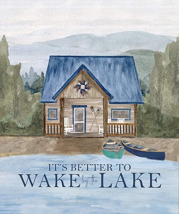 Riley Blake - Wake At The Lake - 36' Panel, Blue