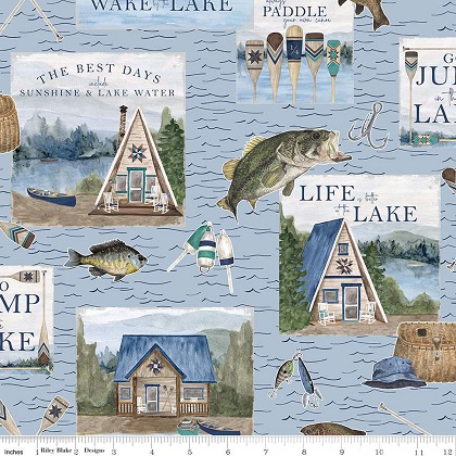 Riley Blake - Wake At The Lake - Main Print, Sky