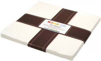 Robert Kaufman - 10' Squares - Kona Cotton, Snow