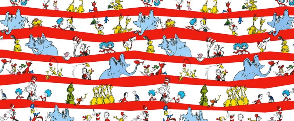 Robert Kaufman - Celebrate Seuss! - Character Stripe, Celebration