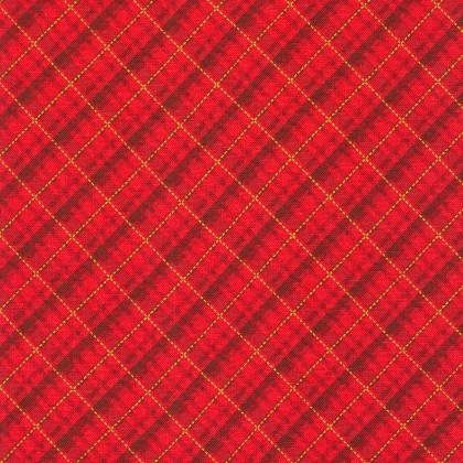 Robert Kaufman - Holiday Charms - Plaid, Red