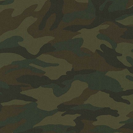 Robert Kaufman - Sevenberry: Camouflage 2  (Canvas-Like Cloth), Olive