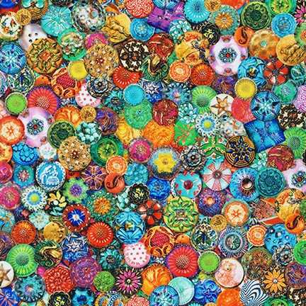 Robert Kaufman - Sewing Emporium - Buttons, Multi