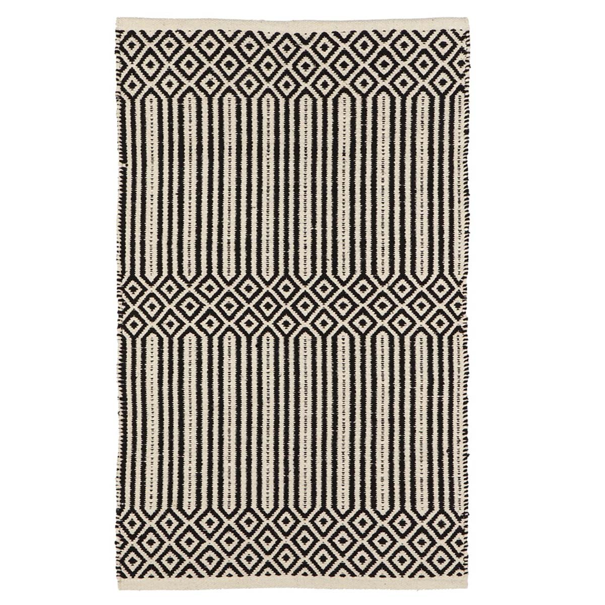 Rug - Black & White Woven