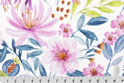 Shannon Fabrics - Cuddle Prints - Flower Mart, Snow