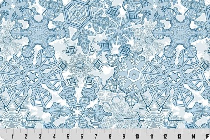 Shannon Fabrics - Cuddle Prints - Mckay Manor Crystalline, Blue