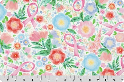 Shannon Fabrics - Cuddle Prints - Ribbon Hope, Pink