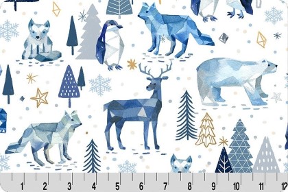 Shannon Fabrics - Cuddle Prints - Winterland, Sea Glass