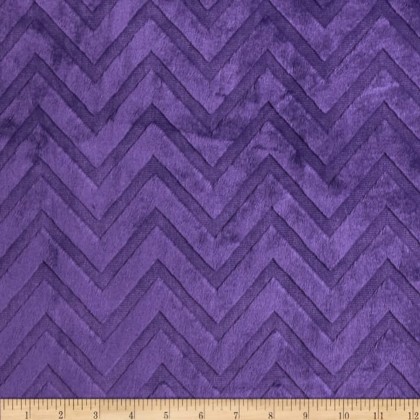 Shannon Fabrics - Embossed Cuddle - Chevron, Amethyst