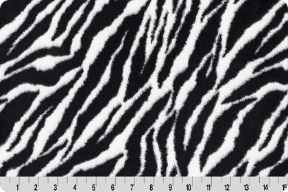 Shannon Fabrics - Luxe Cuddle - Baby Zebra, Black