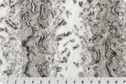 Shannon Fabrics - Luxe Cuddle - Snowy Owl, Charcoal