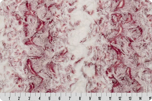 Shannon Fabrics - Luxe Cuddle - Snowy Owl, Merlot