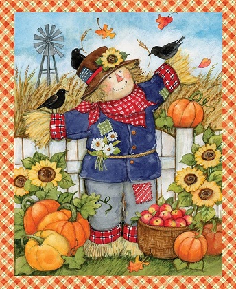 Springs Creative - Harvest - 36' Scarecrow Panel