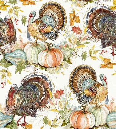 Springs Creative - Susan Winget - Turkeys & Pumpkin, Multi