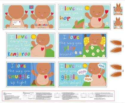 Studio E - Huggable & Lovable - 36' I Love You Kangaroo, Book Panel