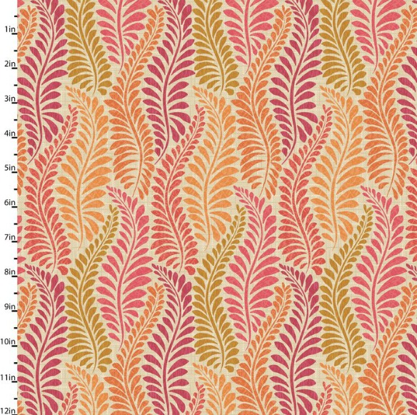 Studio E - Meadowlark - Fern, Pink/Orange